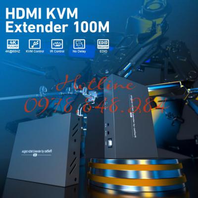 Bộ kết nối HDMI có dây HT129 4Kx2K@60Hz 100m KVM IR mở rộng