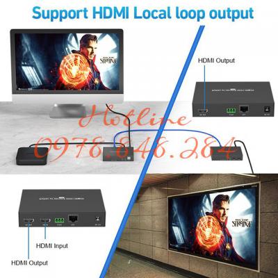 Bộ kết nối HDMI có dây HT129 4Kx2K@60Hz 100m KVM IR mở rộng