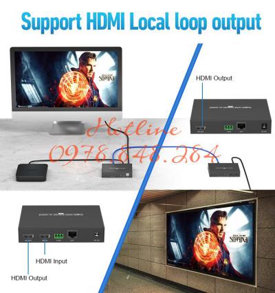 Bộ kết nối HDMI có dây HT129 4Kx2K@60Hz 100m KVM IR mở rộng