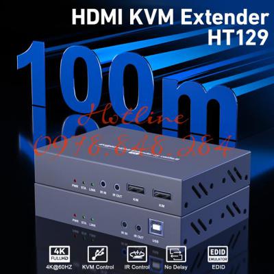Bộ kết nối HDMI có dây HT129 4Kx2K@60Hz 100m KVM IR mở rộng