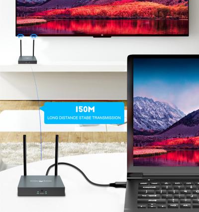 Bộ thu phát HDMI Không dây DT237W Plus 4K 150m dải tần 60GHz chính hãng - Điện thoại máy tính sang TV