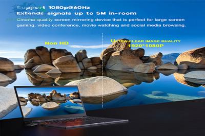 Bộ thu phát HDMI Không dây HT244W Plus 4K 5m dải tần 60GHz chính hãng - Điện thoại máy tính sang TVcc